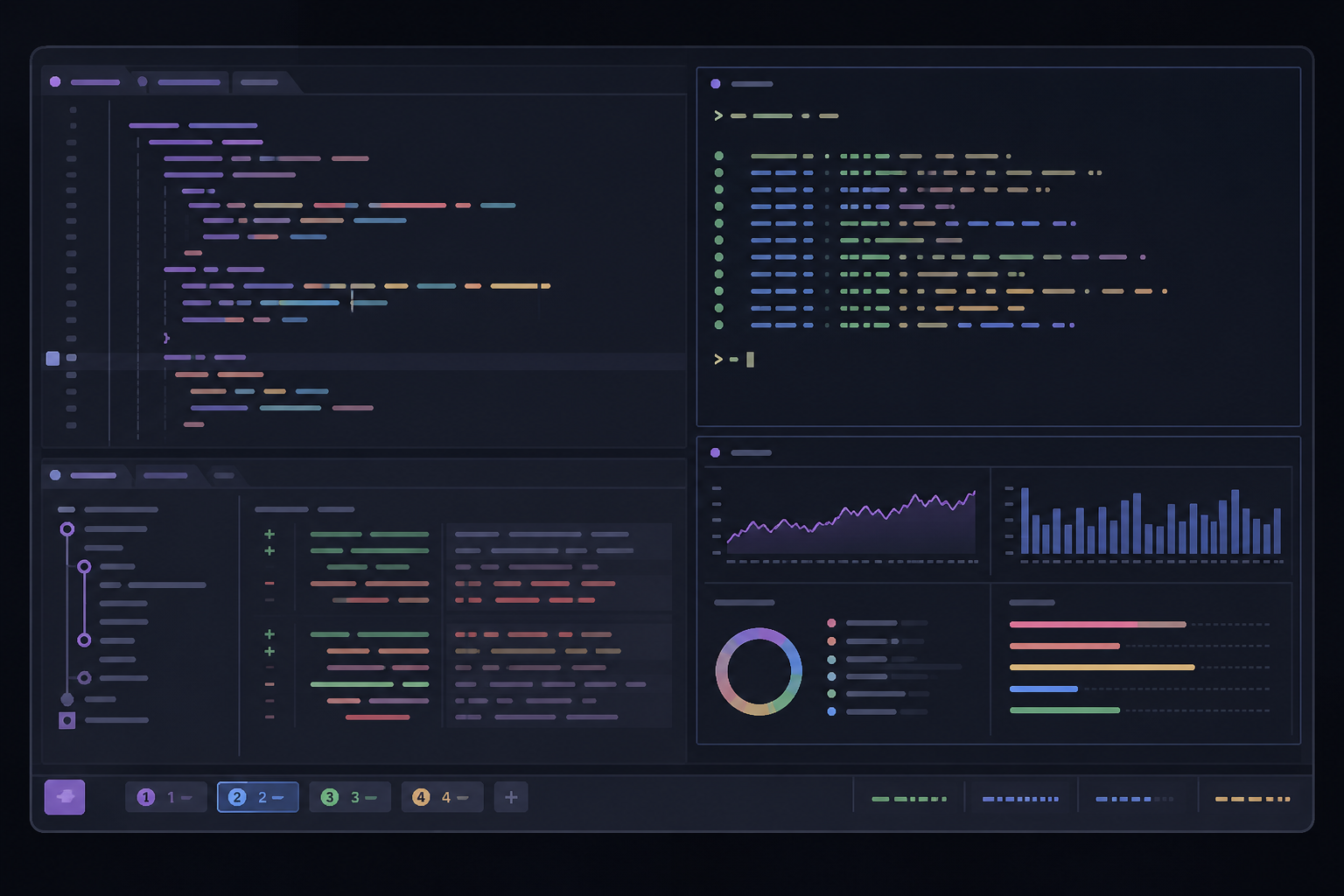 由 session、window 和 pane 组成的 tmux 终端工作区